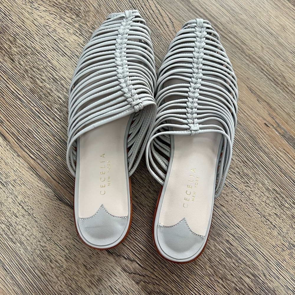 Cecelia New York Gloria Mule Sandal Clay NWOT - Picture 2 of 11